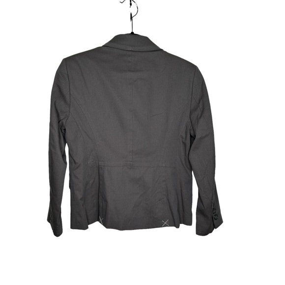 The LOFT Ann Taylor Womens Pinstripe Blazer Size 4P Gray BNWT - Picture 6 of 6